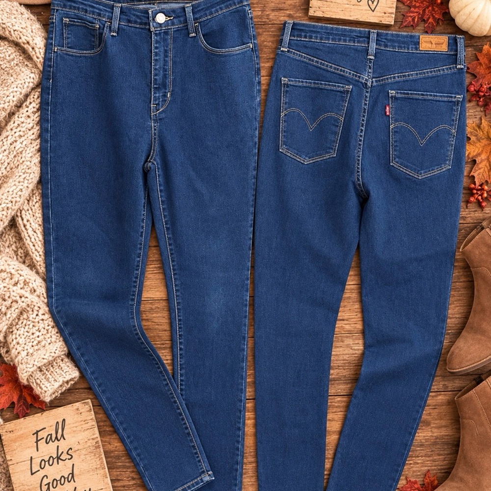 Levi's Women's Classic High-Rise Skinny Jeans in Dark Blue